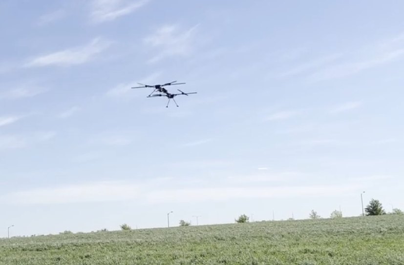 AeroFly Alpha Quad heavy-lift platform in flight