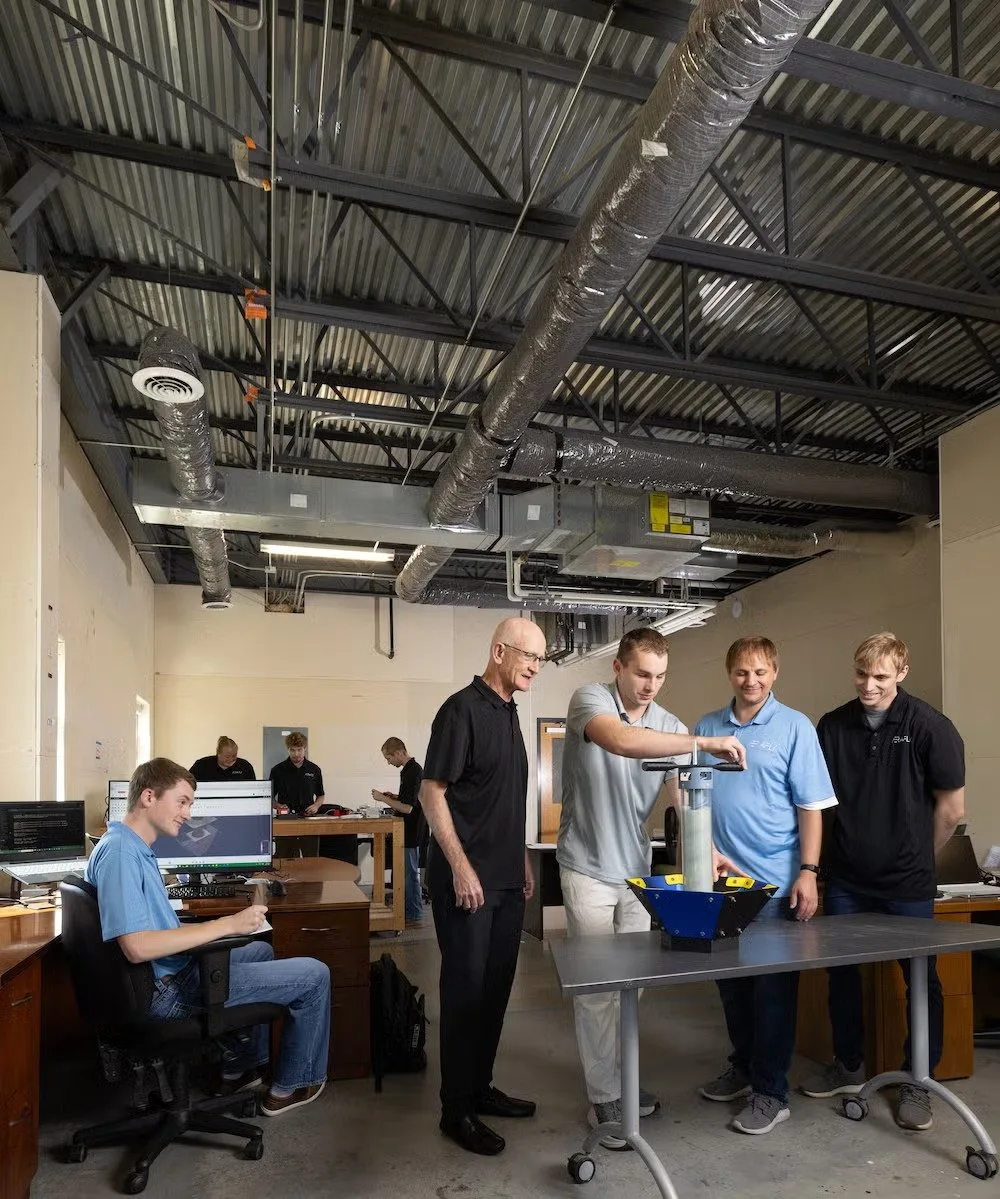 AeroFly team with the Rego-LIFT prototype in the lab