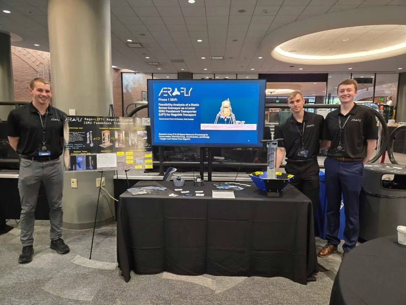 AeroFly engineers at the Rego-LIFT booth