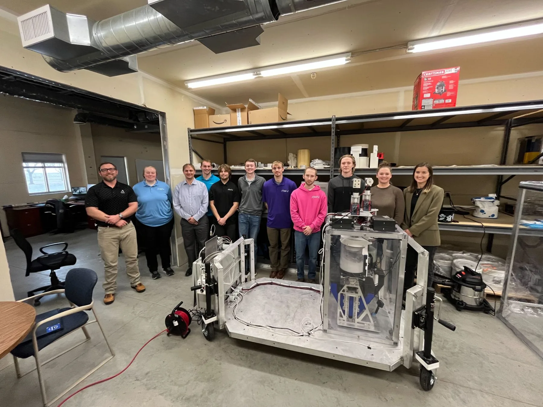 The NASA TechLeap flight payload during assembly